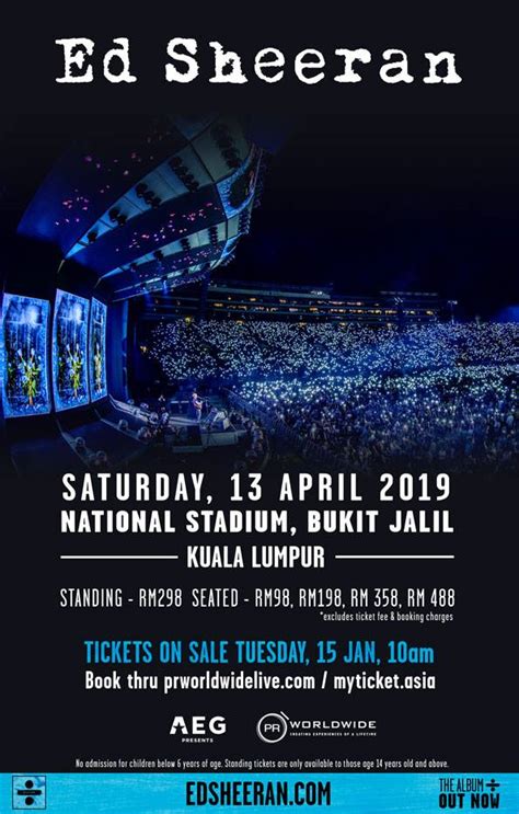 Tickets to his uk and european shows reportedly. Ed Sheeran's Concert in Malaysia This April 13, Here are ...