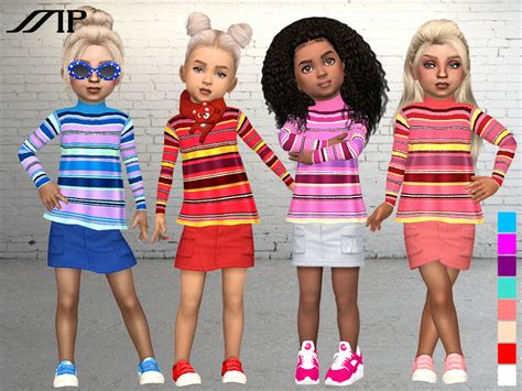 The Sims Resource Mp Toddler Stripes Top