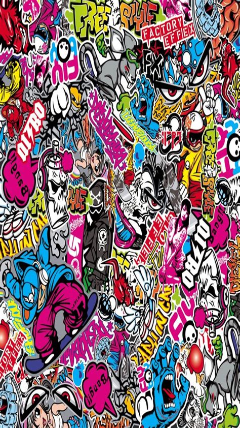 Stickerbomb Art Graffiti Hd Phone Wallpaper Peakpx