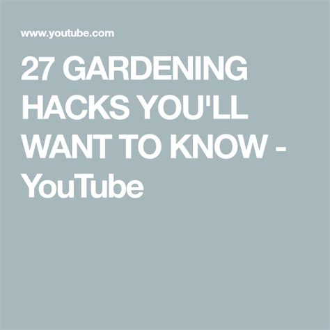 27 gardening hacks you ll want to know youtube veg garden nature garden vegetable gardening