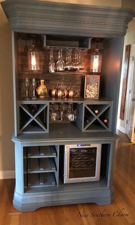 I have put together a few for my own house, as well as coffee bars for church, and here are some really affordable ways you can make your own custom coffee bar that you love. Custom Armoire Bar Cabinet, Coffee Station, Wine Cabinet ...