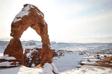 Delicate Arch Covered In Snow Proves Winter In Utah Is Magical
