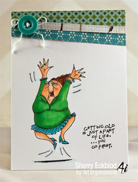 Art Impressions Golden Oldies Stamps Millie Handmade Birthday Card