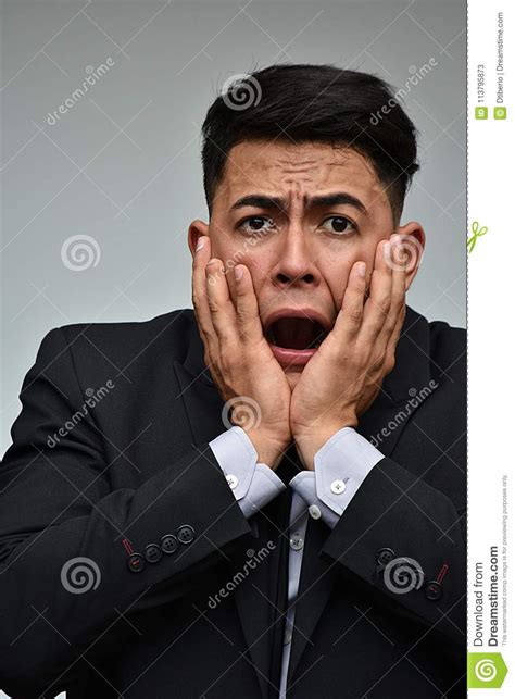 Stressed Business Man Wearing Suit And Tie Stock Image Image Of Stress Attire