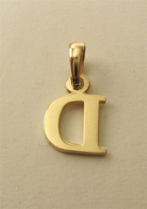 Genuine Solid 9k 9ct Yellow Gold 3d Initial D Letter Pendant Etsy