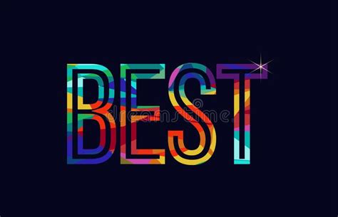 Best Word Typography Design In Rainbow Colors Logo Stock
