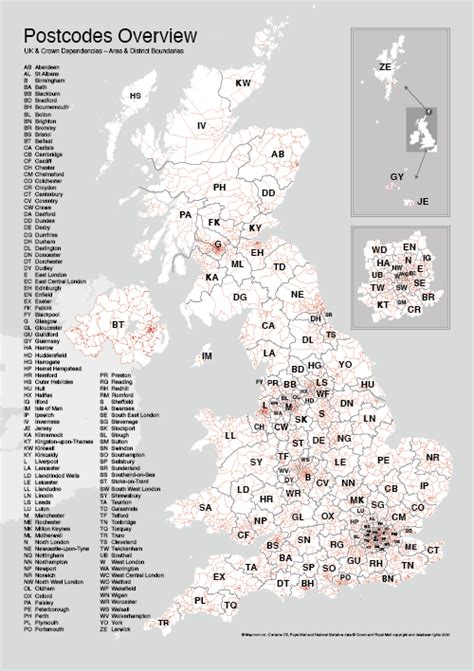 Uk Postcode District Maps For Printing A Format Full Set Maproom