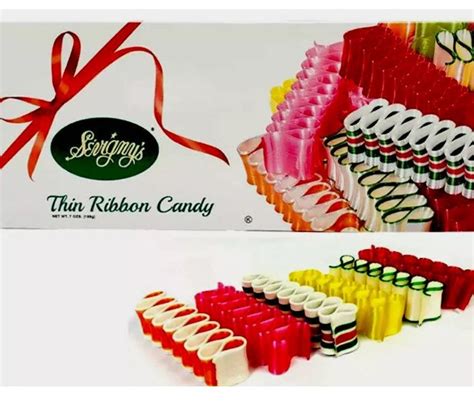 Old Fashioned Thin Ribbon Rainbow Candy 7oz Box Or Thin Red Etsy