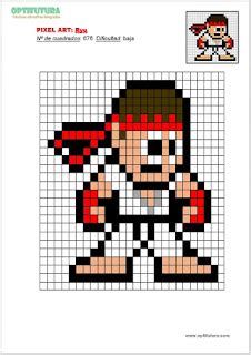 Ryu De Street Fighter Pixel Art Optifutura