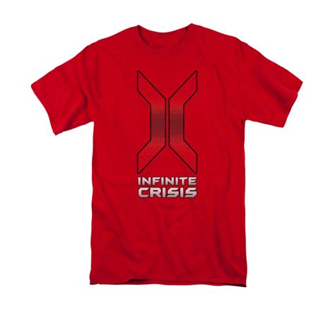 Infinite Crisis Shirt Title Red T Shirt Infinite Crisis Title Shirts