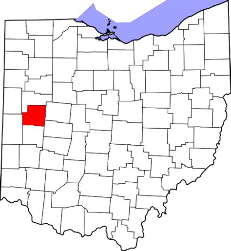 Filmap Of Ohio Highlighting Shelby Countysvg Rilpedia