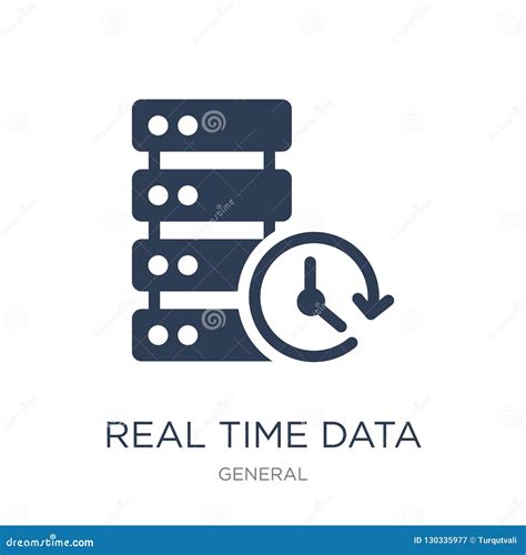 Real Time Data Icon Trendy Flat Vector Real Time Data Icon On W Stock