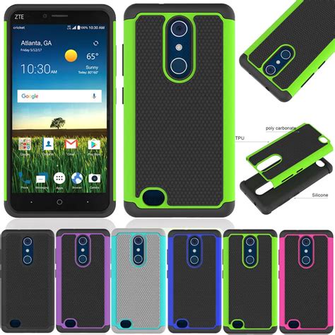 For Zte Blade X Max Heavy Duty Hybrid Armor Case Dual Layer Hard