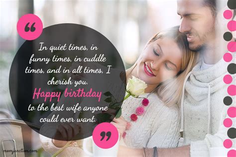 Happy birthday to my wonderful husband. 113 Romantic Birthday Wishes For Wife