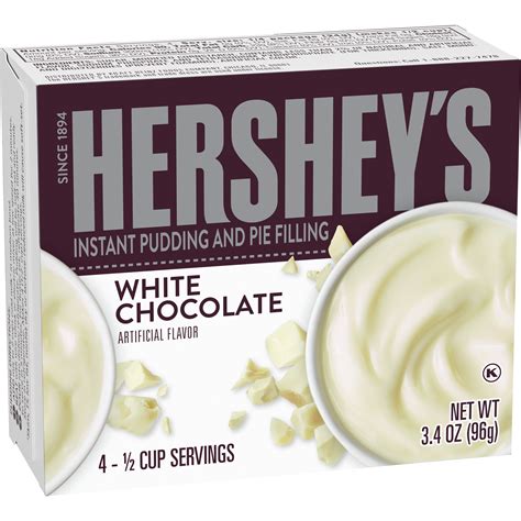 Hersheys White Chocolate Instant Pudding And Pie Filling 34 Oz Box