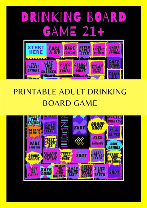 Adult Drinking Board Game Brutal Drinking Party Game In Etsy