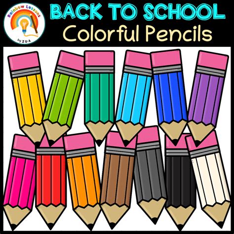 Pencil Cliparts Colorful Pencils Clip Art Rainbow Pencils Clipart