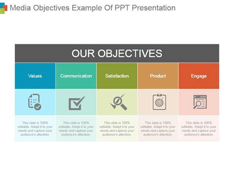 Media Objectives Example Of Ppt Presentation Powerpoint Templates