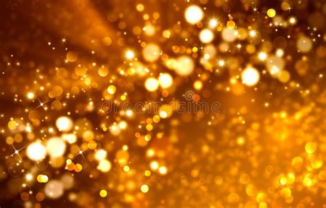 Golden Glitter Background With Stars Stock Illustration Illustration