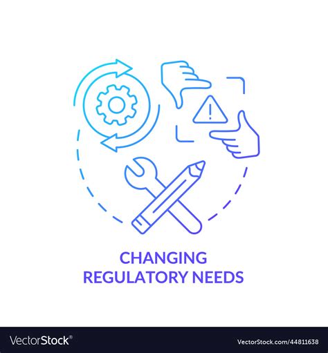 Changing Regulatory Needs Blue Gradient Concept Vector Image