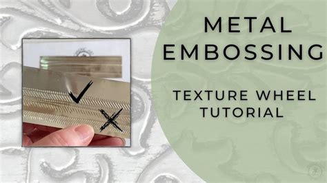 How To Use Texture Wheels On Pewter In 2022 Pewter Embossing Metal