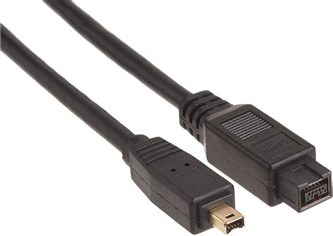 Firewire Ieee 1394 Cable Black 180cm 6 Feet 4 Pin To 9 Pin Connectors