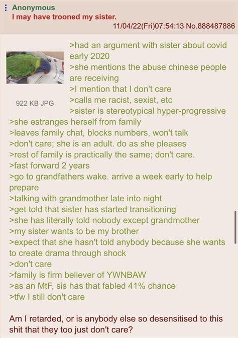 Anons Brother Is Trans R Greentext Greentext Stories Know Your Meme