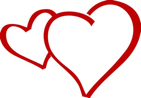 Red Double Hearts Clip Art At Vector Clip Art Online