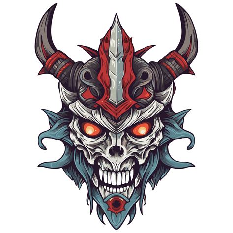 Viking Skull With Horns 23959297 Png