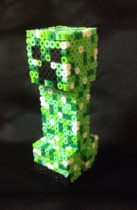 How To Build A Minecraft Creeper Crafts Bügelperlen Minecraft Basteln
