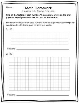 Access to unlimited practice questions. Go Math Homework: Grade 4 Chapter 5 (Includes Spanish Translations); PDF