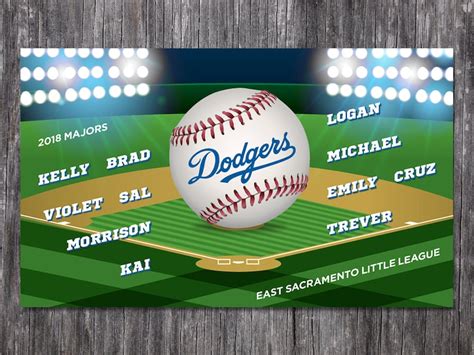 Custom Vinyl Baseball Banner Little League Banner T Ball Etsy