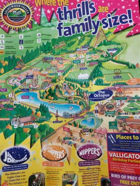2005 Lightwater Valley Amusement Theme Park Map Brochure Guide Book