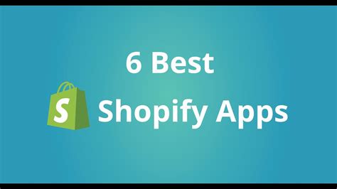And these should set you in the right direction. 6 Best Shopify Apps to Boost Conversion & Sales - YouTube