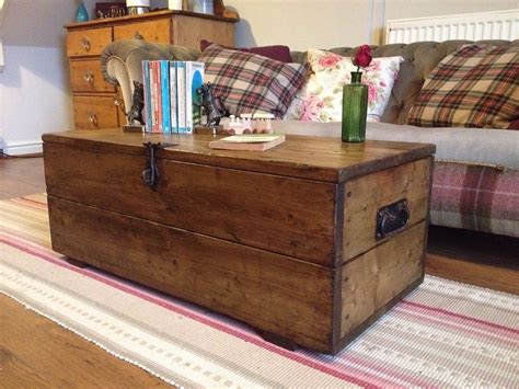 Wooden Trunk Coffee Table • Display Cabinet