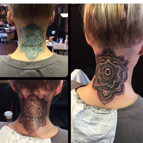 Cover Up Completed Neck Tattoo Neck Tattoo Neck Tattoo Cover Up