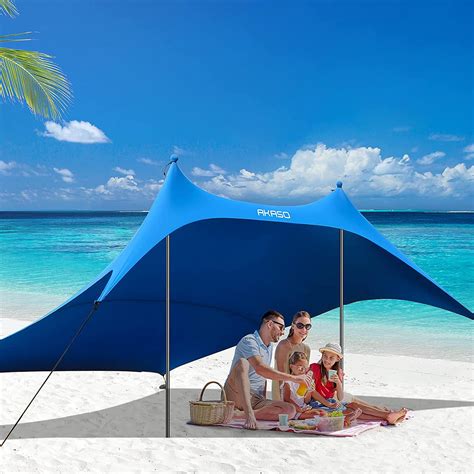 6 8 People Beach Tent Portable Beach Canopy Sun Shelter Upf50 For