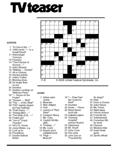 Look at the pictures and the numbers on them and write the types of films, genres of movies in the crossword puzzle. Printable Movie Crossword Puzzles That are Bewitching | Brad Website