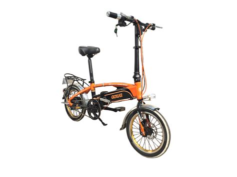 250W składany rower elektryczny pomarańczowy mały rower 