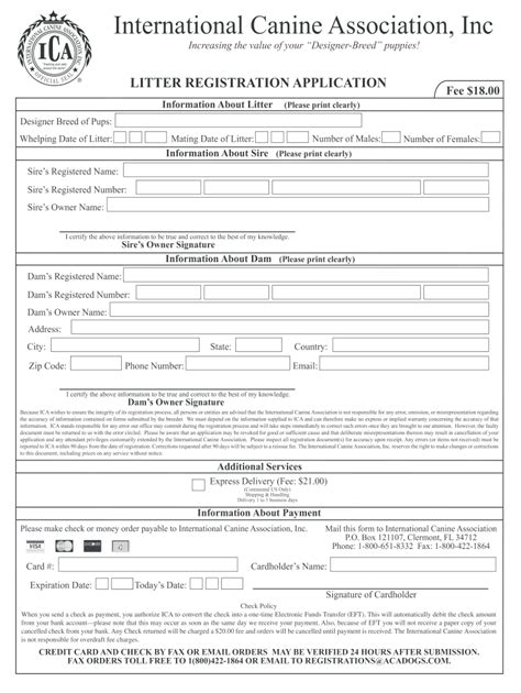 Ica Registration Form Fill Out And Sign Printable Pdf Template Signnow