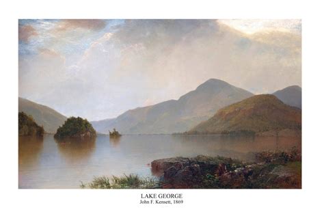 Lake George By John Kensett 1869 24x36 Inch Print Reproduced Etsy