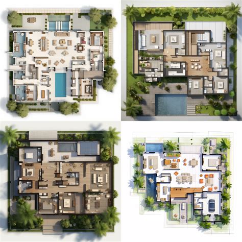 Ai Architecture 24 Floor Plans For Modern Houses Prompts Included