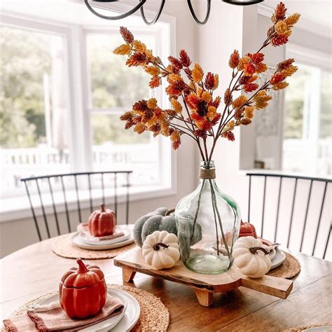 Rustic Fall Centerpiece With Mums Pine Cones And Pumpkins Blog