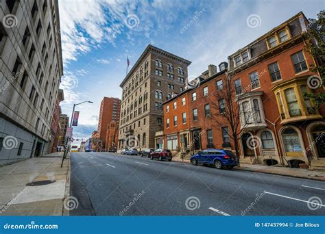 Franklin Street In Mount Vernon Baltimore Maryland Editorial Stock
