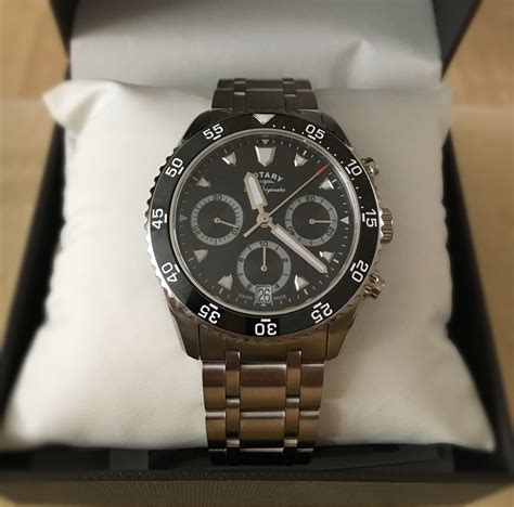 Gents Rotary Swiss Made Legacy Dive Quartz Chronograph Watch Gb90170