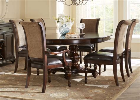 Kingston Plantation Oval Pedestal Table 5 Piece Dining Set In Hand