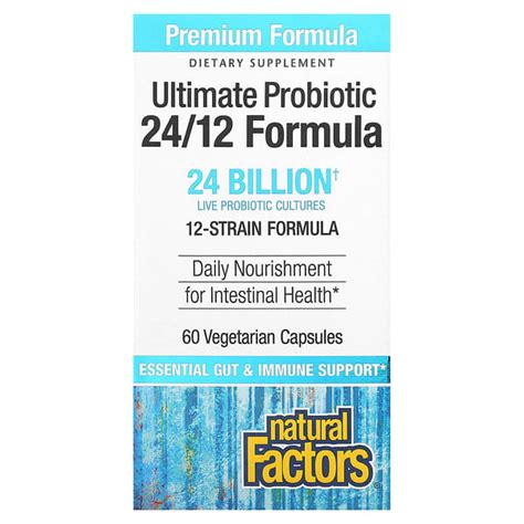 Natural Factors Ultimate Probiotic 2412 Formula 24 Billion Cfu 60