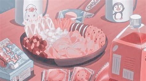 Aesthetic Anime Food Pink Wallpaper Hd 4k Free Download