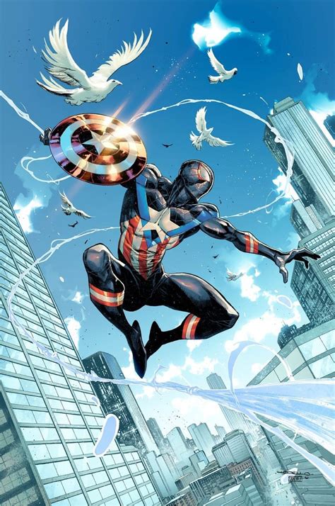 Miles Morales X Captain America In 2021 Marvel Characters Spiderman