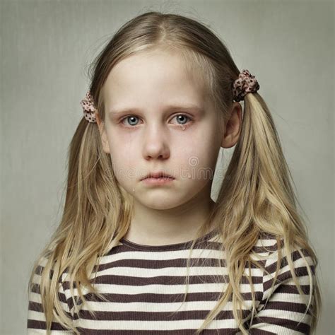 Child With Tears Young Girl Crying Royalty Free Stock Images Image